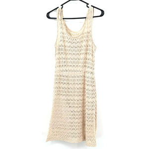Pins & Needles size Large sleeveless dress cream crochet overlay lined‎